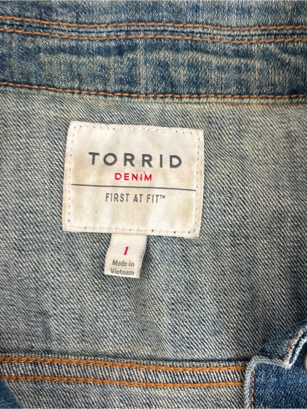torrid distressed denim jacket - Picture 6 of 7